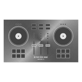 Small Dj Controller 2020 - Metal Faux Business Card Front View