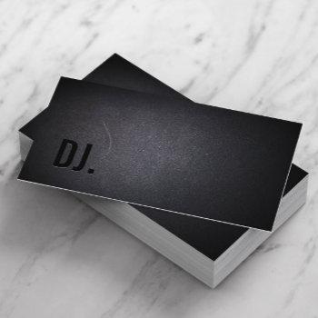 dj deejay professional black bold text elegant business card