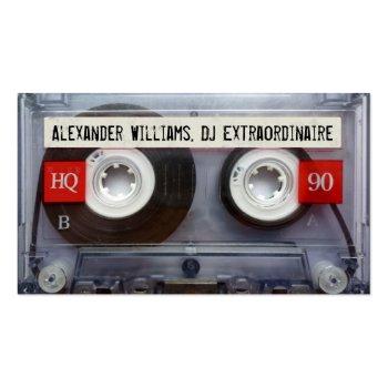 Small Dj Extraordinaire Cassette Tape Business Card Front View