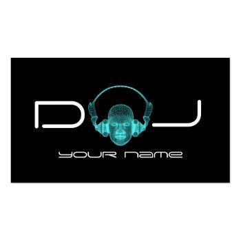 Small Dj Headphones Business Card Front View