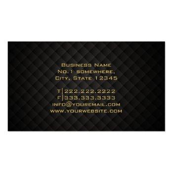 Small Dj Music Gold Diamond Monogram Deejay Business Card Back View