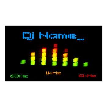 Small Dj Personal Equalizer Bar Eq - Add Your Name Business Card Front View