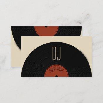 dj vinyl record plate cover business card