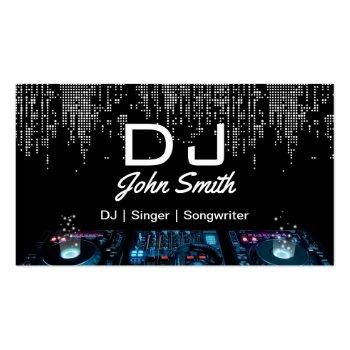 Small Djs Singer Songwriter Modern Music Event Business Card Front View