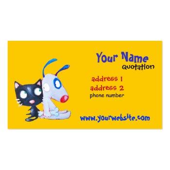 Small Dog And Cat Profile Card Front View