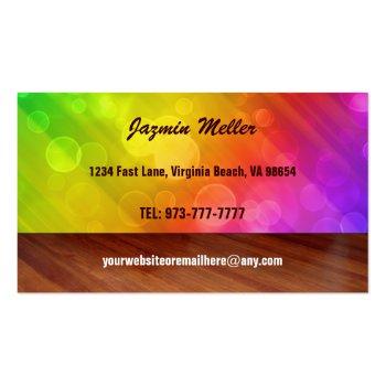 Small Dog Groomer Business Cards Back View