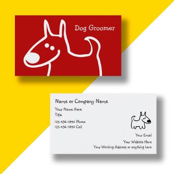 dog grooming business cards