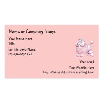 Small Dog Grooming Business Cards Back View