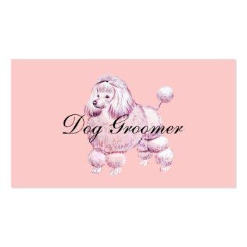 Small Dog Grooming Business Cards Front View