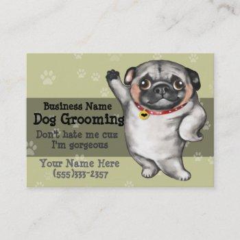 dog grooming promotional marketing template business card