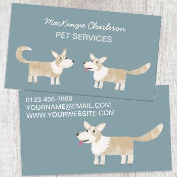 dog pet services business card