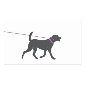 Small Dog Walker Business Card Back View