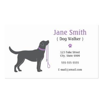 Small Dog Walker Business Card Front View
