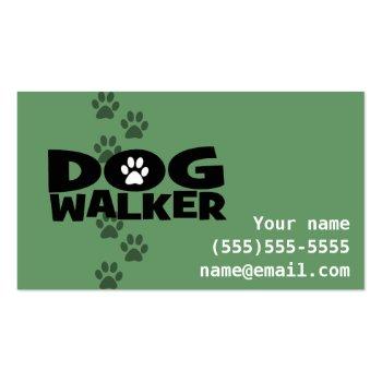 Small Dog Walker Fully Customizable Business Card Front View