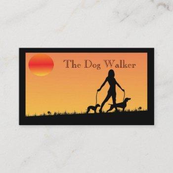 Small Dog Walker/ Pet Sitter  Business Card Front View