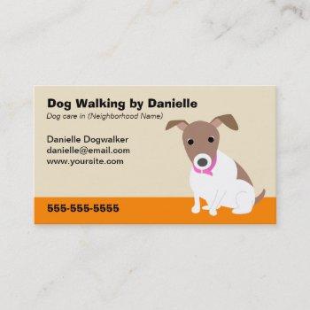dog walking business business card