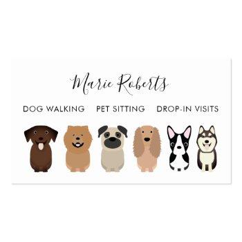 Small Dog Walking, Pet Sitting, Cat Care, Boarding  Busi Business Card Front View