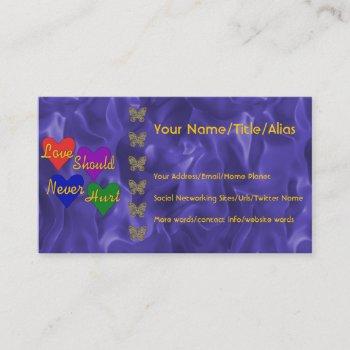 domestic violence awareness business card