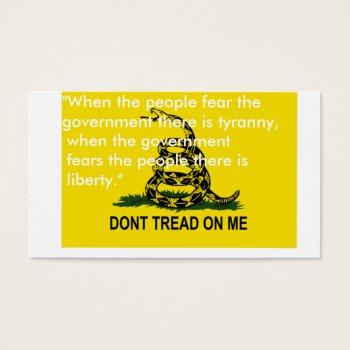Small Dont Tread On Me Flag Cards Front View