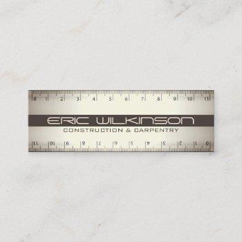 double ruler faux look cover mini business card
