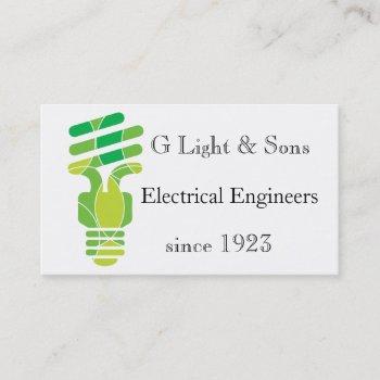 double sided light bulb themed business card