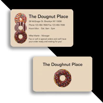 doughnut shop design business card