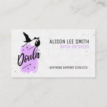 doula birth coach business card