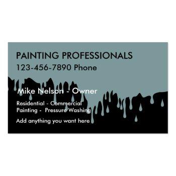 Small Dripping Paint Painter Theme Business Card Front View