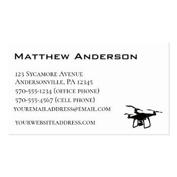Small Drone Photographer Business Cards Back View