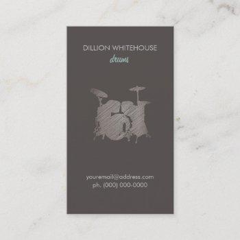 drum set groupon business card