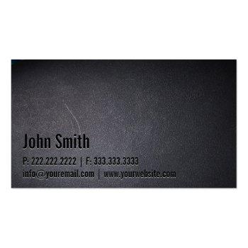 Small Drummer Bold Text Minimalist Cool Black Business Card Back View