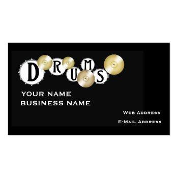 Small Drums - Music Business Card Front View