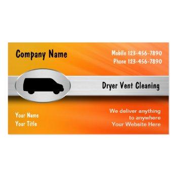 Small Dryer Vent Cleaning Business Cards Front View