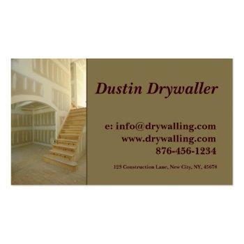 Small Drywall Business Card Front View