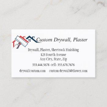drywall, plaster, sheetrock finishing  business ca business card