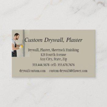 drywall, plaster, sheetrock finishing business card