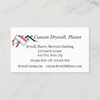 drywall, plaster, sheetrock finishing  business card