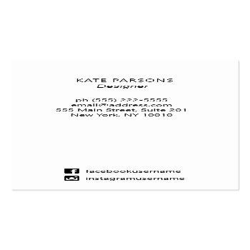 Small Earthy Abstract Artistic Watercolor Business Card Back View
