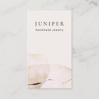 earthy abstract artistic watercolor business card