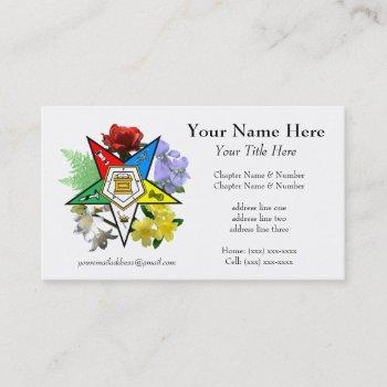 eastern star floral business card