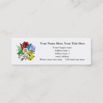 eastern star floral skinny business card