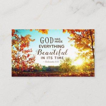 ecclesiastes 3:11 he has made everything beautiful business card
