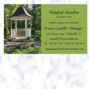 editable gazebo business card