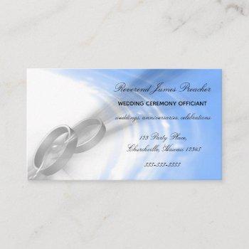 editable wedding officiant business card
