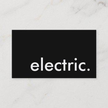 electric. business card