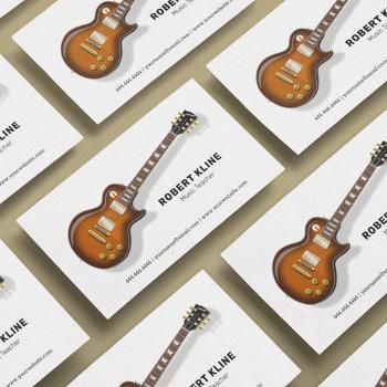electric guitar music teacher business card