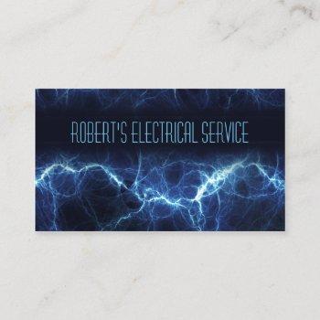 electric lightning electrician business card
