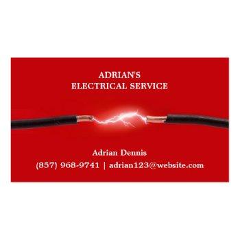 Small Electrician Business Card Front View