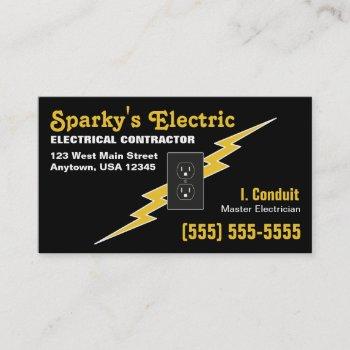 electrician business card