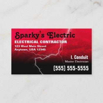 electrician business card